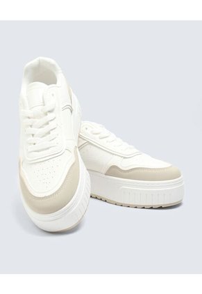 Tenis Para Mujer Casual Color Beige Marca Seven Seven #28720139