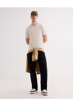 Camiseta Para Hombre Manga Corta Cuello Redondo Color Beige Marca Seven Seven #45092727