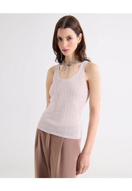 Camiseta  Para Mujer Manga Corta Cuello Redondo Color Rosa Marca Seven Seven #28096519