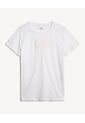 Camiseta Holgada Con Bordado  Para Mujer Crudo Seven Seven de Seven Seven
