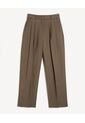 Pantalón Sastrero De Pinzas  Para Mujer Café Seven Seven de Seven Seven