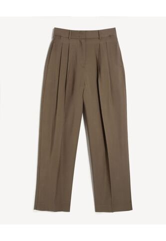 Pantalón Sastrero De Pinzas  Para Mujer Café Seven Seven Seven Seven