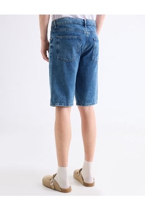 Bermuda Regular Tono Medio  Para Hombre Azul Seven Seven