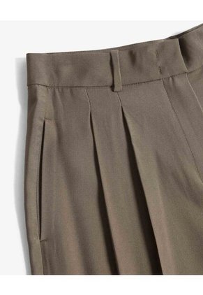 Pantalón Sastrero De Pinzas  Para Mujer Café Seven Seven
