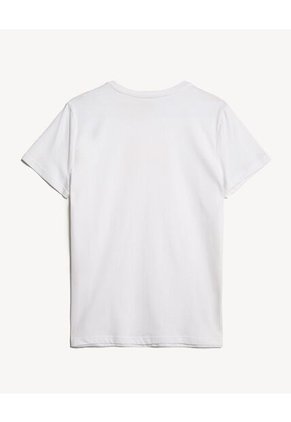 Camiseta Holgada Con Bordado  Para Mujer Crudo Seven Seven