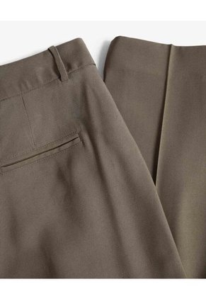 Pantalón Sastrero De Pinzas  Para Mujer Café Seven Seven