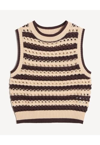 Chaleco Para Mujer Tejido Color Café Marca Seven Seven #28250142 Seven Seven