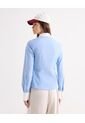 Blusa Camisera Bicolor  Para Mujer Azul Seven Seven de Seven Seven