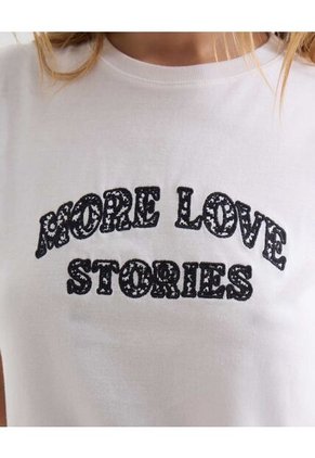 Camiseta Estampada Oversize  Para Mujer Crudo Seven Seven
