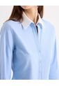 Blusa Camisera Bicolor  Para Mujer Azul Seven Seven de Seven Seven