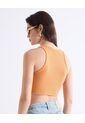 Crop Top Tejido  Para Mujer Naranja Seven Seven de Seven Seven
