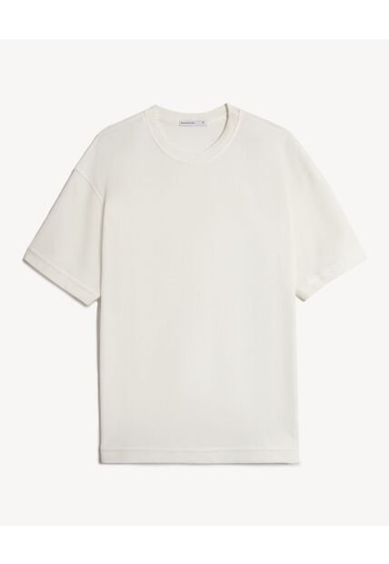 Camiseta Para Hombre Manga Corta Cuello Redondo Color Marfil Marca Seven Seven #45092730