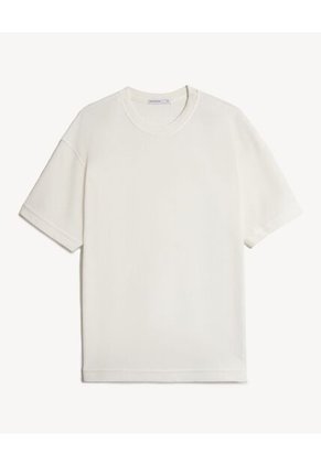 Camiseta Para Hombre Manga Corta Cuello Redondo Color Marfil Marca Seven Seven #45092730