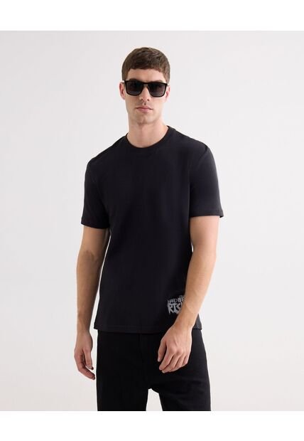 Camiseta Para Hombre Manga Corta Cuello Redondo Color Negro Marca Seven Seven #45092741