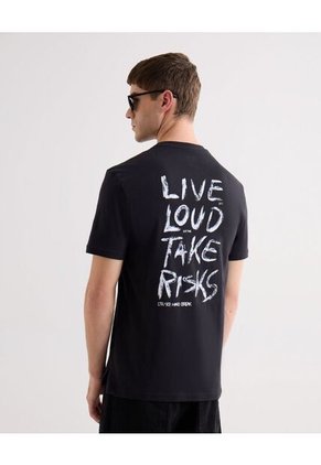 Camiseta Para Hombre Manga Corta Cuello Redondo Color Negro Marca Seven Seven #45092741