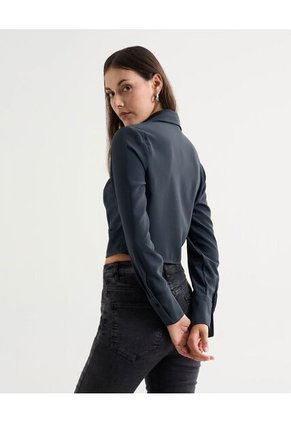 Blusa Para Mujer Manga Larga Color Azul Marca Seven Seven #28124037