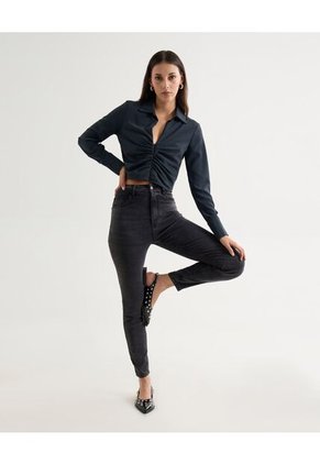 Blusa Para Mujer Manga Larga Color Azul Marca Seven Seven #28124037