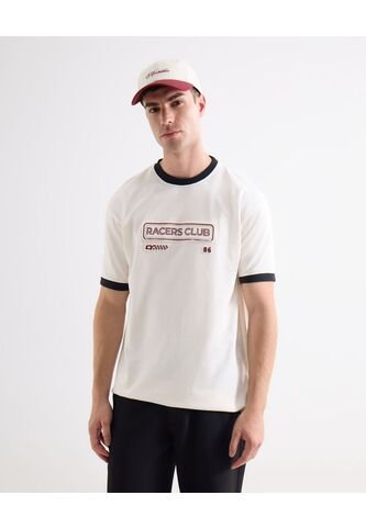 Camiseta Para Hombre Manga Corta Cuello Redondo Color Marfil Marca Seven Seven #45092790 Seven Seven