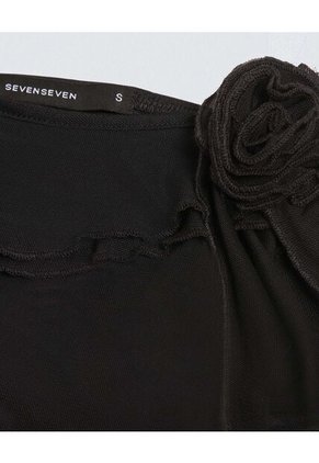 Camiseta Para Mujer Manga Sisa Moda Color Negro Marca Seven Seven #28096228