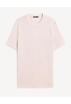 Camiseta Para Hombre Manga Corta Cuello Redondo Color Rosado Marca Seven Seven #45092785