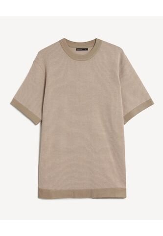 Camiseta Para Hombre Manga Corta Cuello Redondo Color Arena Marca Seven Seven #45092764 Seven Seven