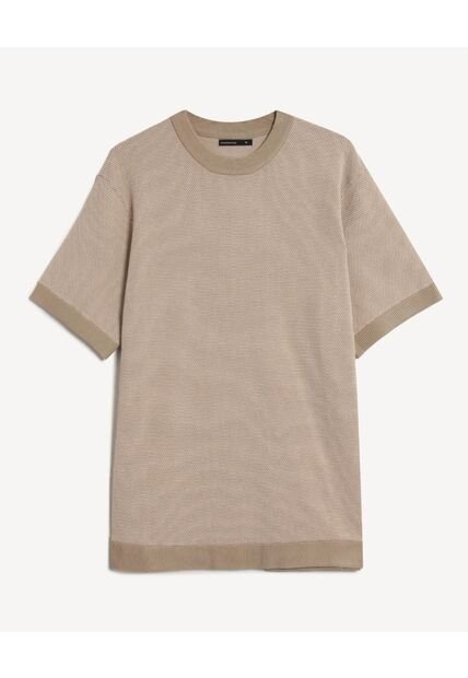 Camiseta Para Hombre Manga Corta Cuello Redondo Color Arena Marca Seven Seven #45092764