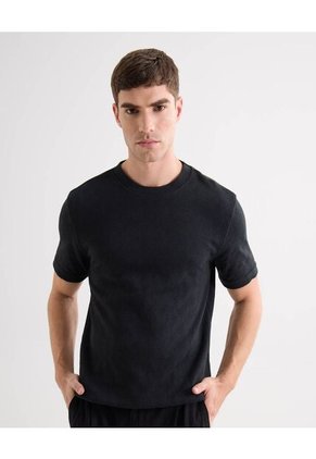 Camiseta Para Hombre Manga Corta Cuello Redondo Color Negro Marca Seven Seven #45092784