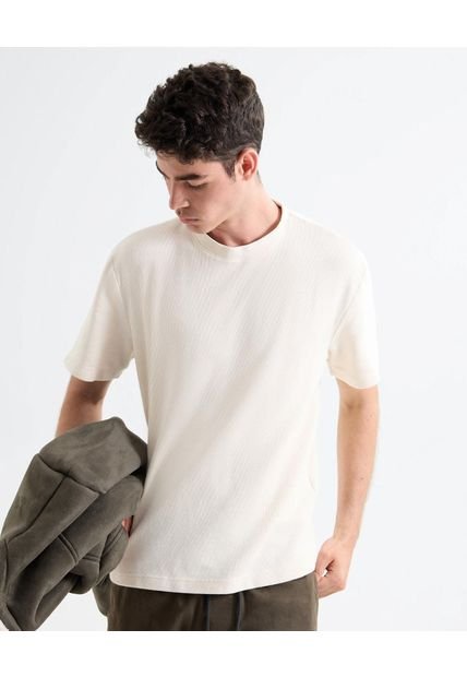 Camiseta Para Hombre Manga Corta Color Arena Marca Seven Seven #45092651
