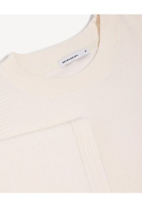 Camiseta Para Hombre Manga Corta Cuello Redondo Color Marfil Marca Seven Seven #45092792