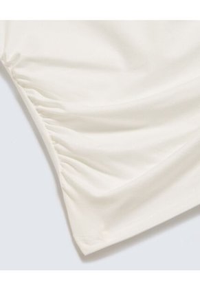 Camiseta Para Mujer Manga Corta Cuello Redondo Color Marfil Marca Seven Seven #28096256