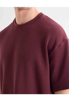 Camiseta Para Hombre Manga Corta Cuello Redondo Color Vino Marca Seven Seven #45092752