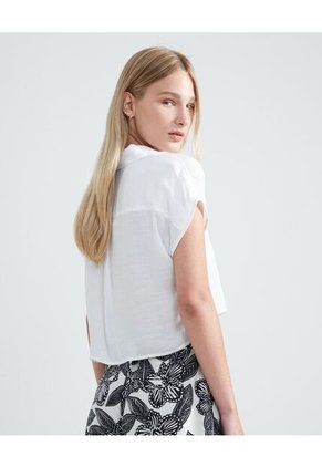 Blusa Para Mujer Manga Corta Color Blanco Marca Seven Seven #28123879