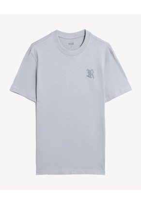 Camiseta Para Hombre Manga Corta Cuello Redondo Color Gris Marca Seven Seven #45092820