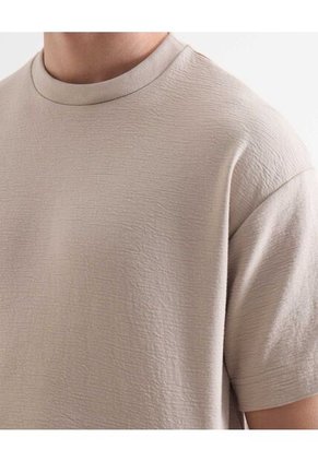 Camiseta Para Hombre Manga Corta Cuello Redondo Color Crema Marca Seven Seven #45092789