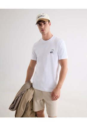 Camiseta Para Hombre Manga Corta Cuello Redondo Color Crudo Marca Seven Seven #45092824