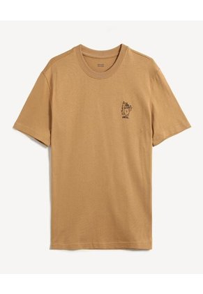 Camiseta Para Hombre Manga Corta Cuello Redondo Color Camel Marca Seven Seven #45092826