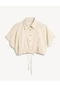 Blusa Crop Con Botones  Para Mujer Crudo Seven Seven de Seven Seven