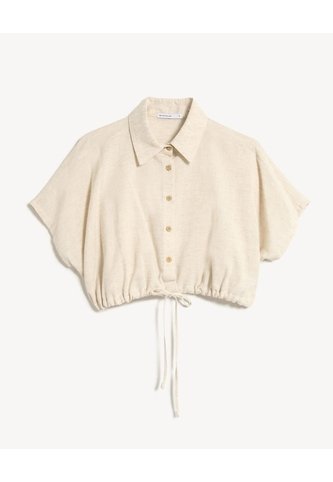 Blusa Crop Con Botones  Para Mujer Crudo Seven Seven Seven Seven