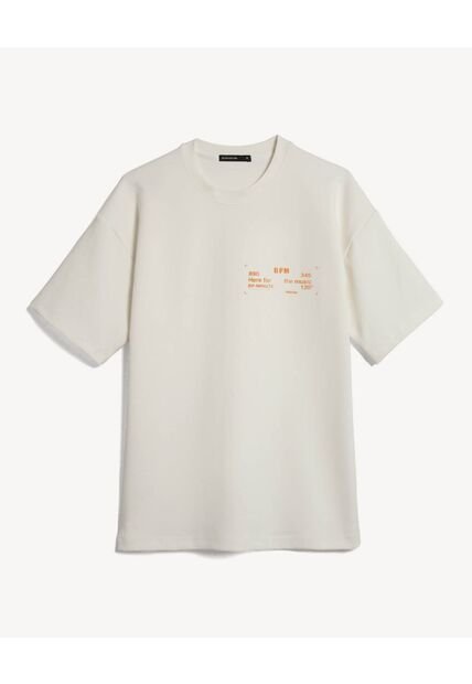 Camiseta Para Hombre Manga Corta Cuello Redondo Color Marfil Marca Seven Seven #45092804