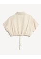 Blusa Crop Con Botones  Para Mujer Crudo Seven Seven de Seven Seven