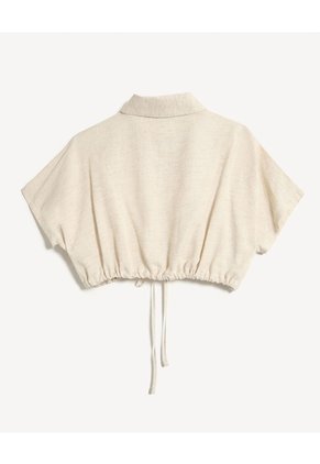 Blusa Crop Con Botones  Para Mujer Crudo Seven Seven