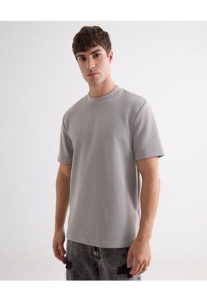 Camiseta Para Hombre Manga Corta Cuello Redondo Color Gris Marca Seven Seven #45092840