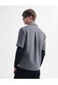 Camisa Resort Oversize  Para Hombre Gris Seven Seven de Seven Seven