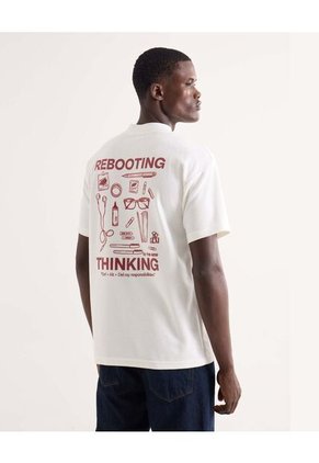 Camiseta Para Hombre Manga Corta Cuello Redondo Color Crudo Marca Seven Seven #45092854