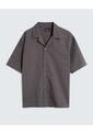 Camisa Resort Oversize  Para Hombre Gris Seven Seven de Seven Seven