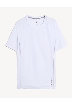 Camiseta Deportiva Texturizada Para Hombre Blanco Seven Seven