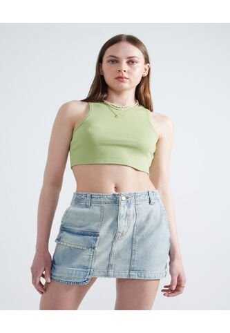 Falda En Denim  Para Mujer Azul Seven Seven Seven Seven