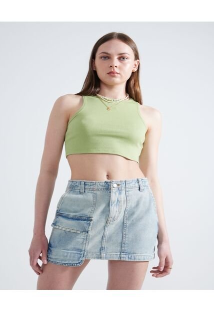 Falda En Denim  Para Mujer Azul Seven Seven