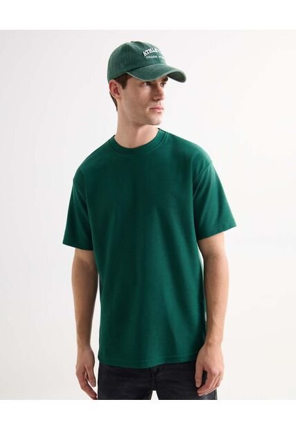 Camiseta Para Hombre Manga Corta Cuello Redondo Color Verde Marca Seven Seven #45092728