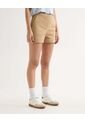 Short Casual Con Bolsillos  Para Mujer Beige Seven Seven de Seven Seven